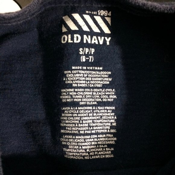 Old Navy Boys S 6-7 Navy Embroidered Lion Tshirt - Picture 2 of 5